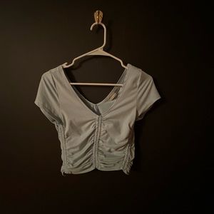 Light blue crop top urban outfitters